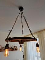 Karrewiel lamp., Huis en Inrichting, Lampen | Hanglampen, Ophalen of Verzenden, Zo goed als nieuw