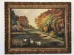 Antieke schilderij, gesigneerd, Antiek en Kunst, Kunst | Schilderijen | Klassiek, Ophalen of Verzenden