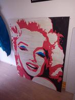 Afbeelding / schilderij op hout Marilyn Monroe 120x100cm, Gebruikt, Ophalen