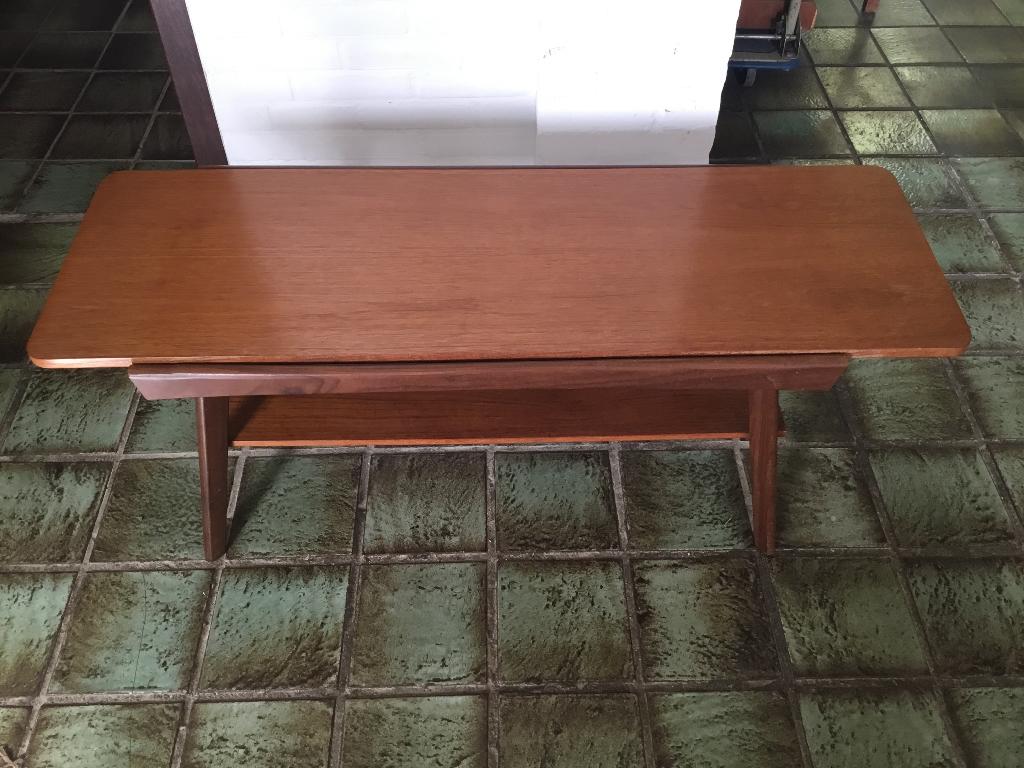 Vintage salontafel jaren 60, omkeerbaar blad, Huis en Inrichting, Ophalen, Gebruikt, 100 tot 150 cm, 50 tot 100 cm