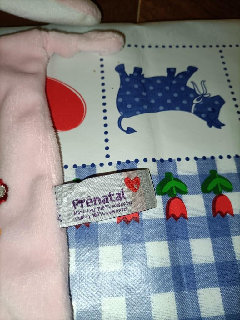 Prenetal roze konijn Knuffeldoekje, Ophalen of Verzenden, Zo goed als nieuw