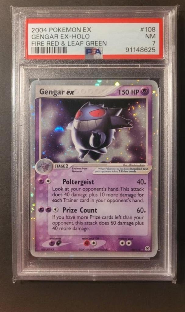 Gengar ex Holo PSA 7 NM - 2004 Pokemon EX, Ophalen of Verzenden, Zo goed als nieuw, Losse kaart, Foil