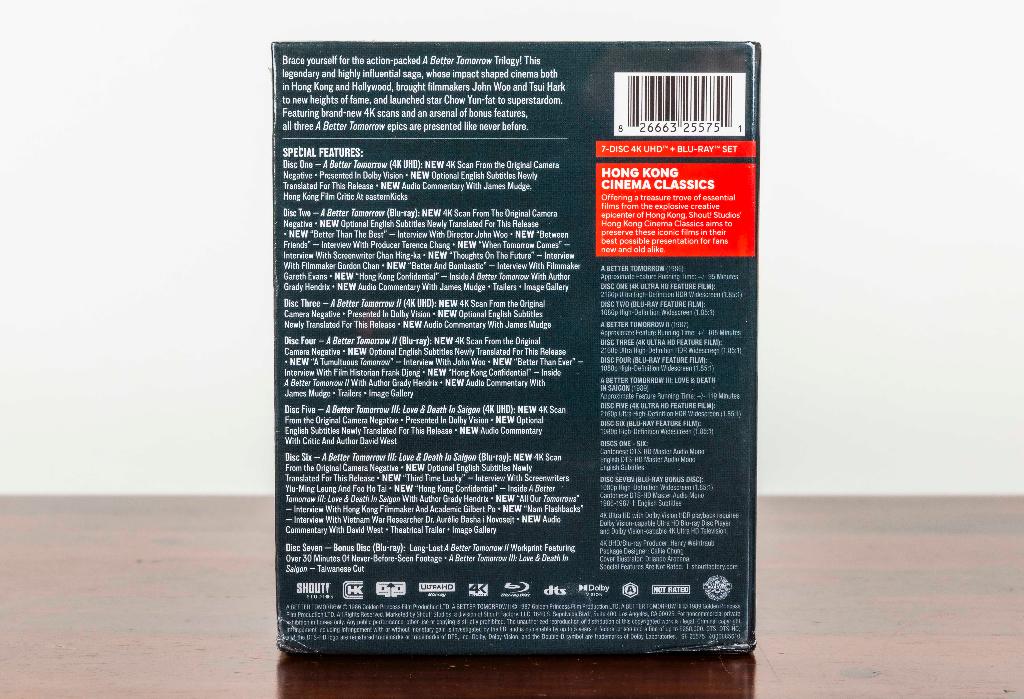 A Better Tomorrow Trilogy 4K UHD + Blu-Ray Box Set, -, Actie, Nieuw in verpakking, Boxset