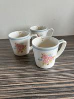 Set van 3 Jet by ter Steege mokken met bloemmotief, Huis en Inrichting, Keuken | Servies, Keramiek, Ophalen of Verzenden, Zo goed als nieuw