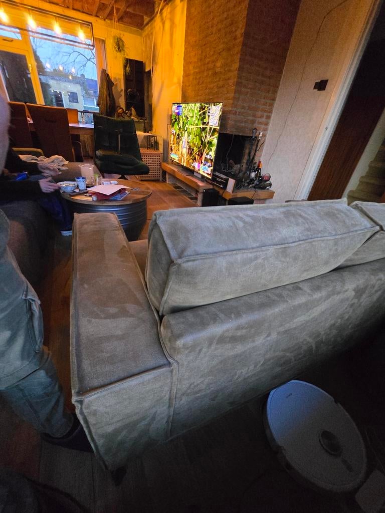 Fauteuil bankstel 2 zits, Ophalen, 125 tot 150 cm, Tweepersoons, Zo goed als nieuw