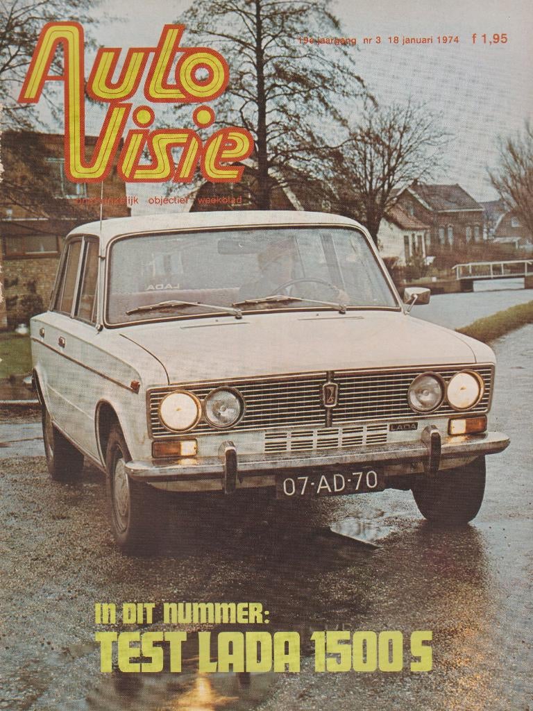 Lada 1500 S test in Autovisie 1974, Gelezen, Ophalen of Verzenden, Overige merken, Autovisie