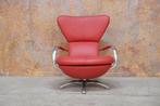 Als NIEUW! rode leren Leolux Formi design draaifauteuil, Leolux, Leolux, 75 tot 100 cm, Ophalen of Verzenden