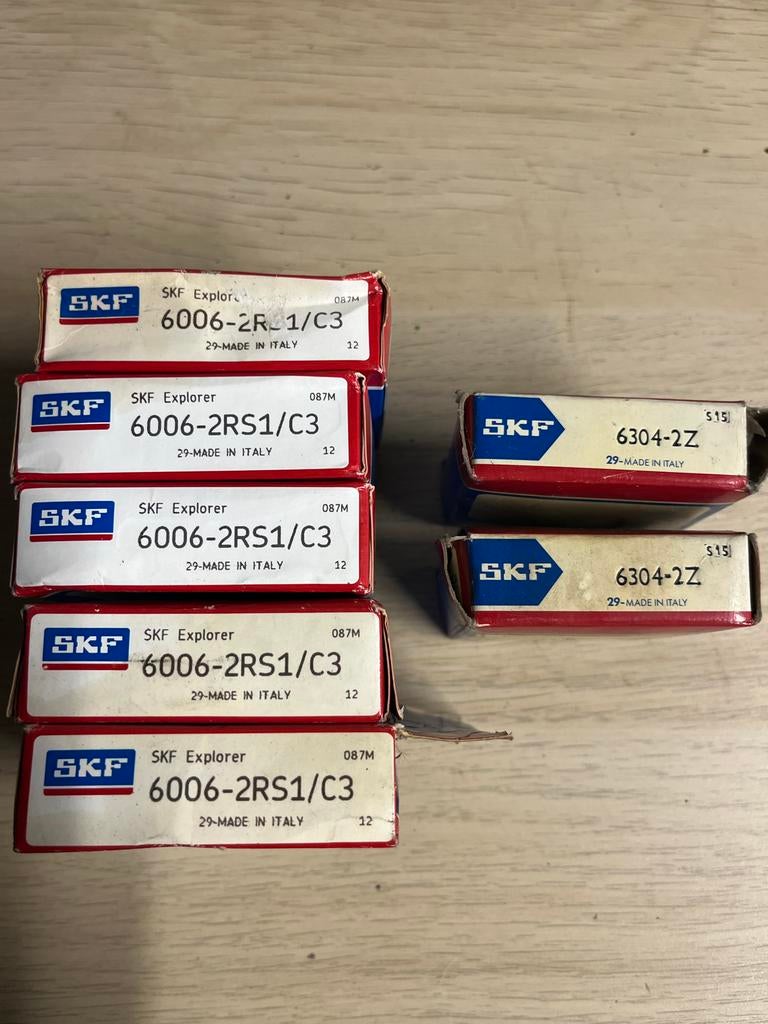 Nieuwe SKF Lagers 6006-2RS1/C3 en 6304-2Z - Made in Italy, Doe-het-zelf en Verbouw, Ophalen of Verzenden