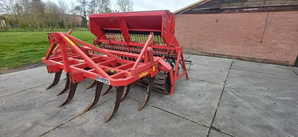 Evers Haflinger cultivator met Kongskilde opbouw zaaimachine, Zakelijke goederen, Agrarisch | Werktuigen, Ophalen, Grondbewerking