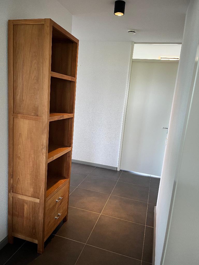 Teak houten kast & wandtafel, Ophalen, Gebruikt