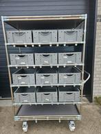 Z.g.a.n. Multitube magazijnwagen / Bakkenwagen, 100 liter of meer, Ophalen, Transportkar