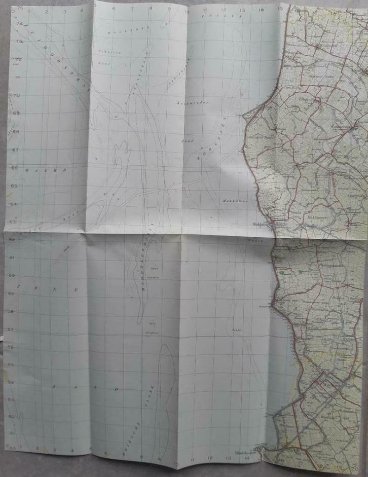 010W / Sneek stafkaart uit 1932, Antiek en Kunst, Kunst | Etsen en Gravures, Ophalen of Verzenden