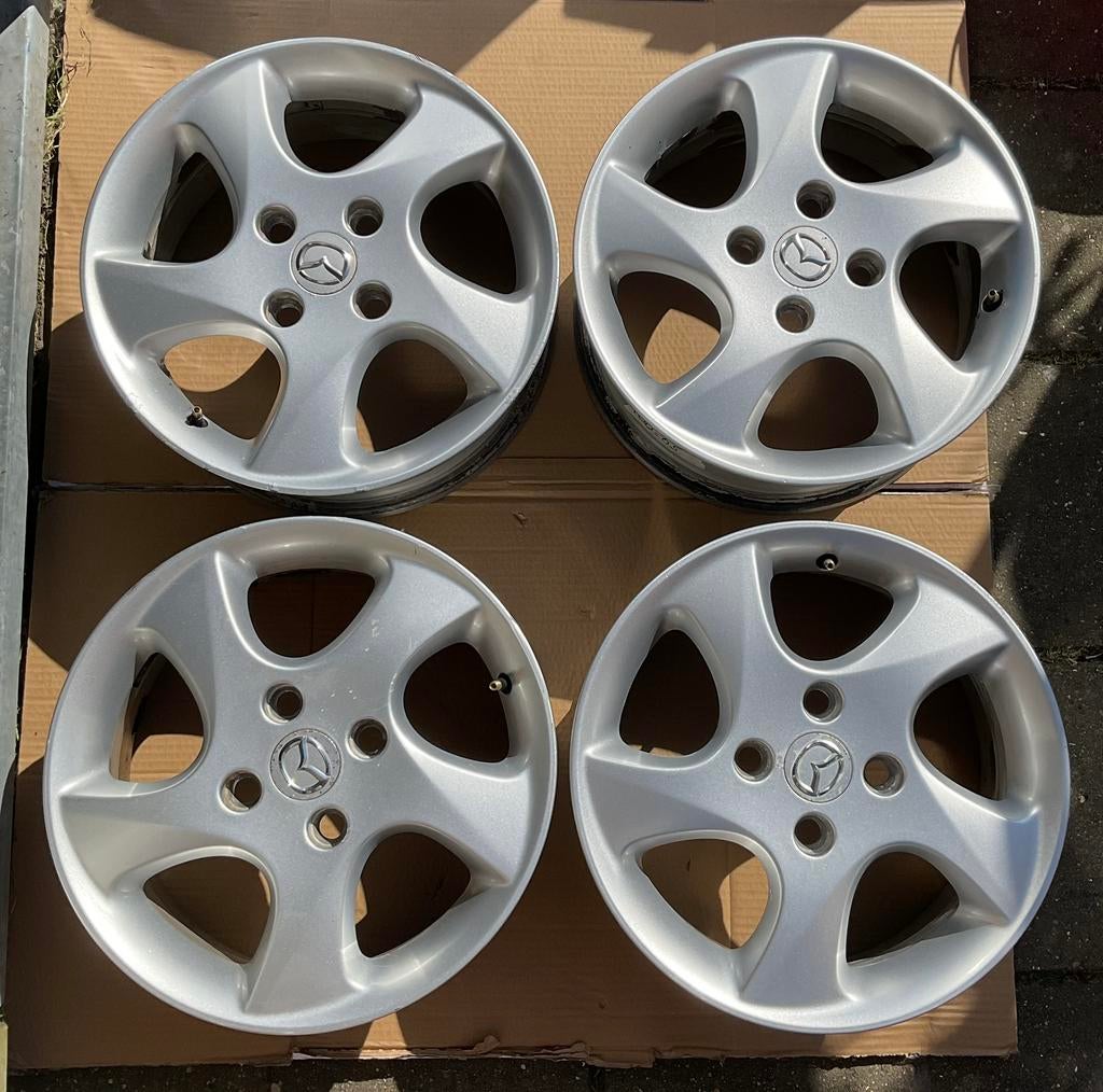 Mazda 2 DY Ronal velgen 2003-2008, Gebruikt, 15 inch, Banden en Velgen, Ophalen of Verzenden