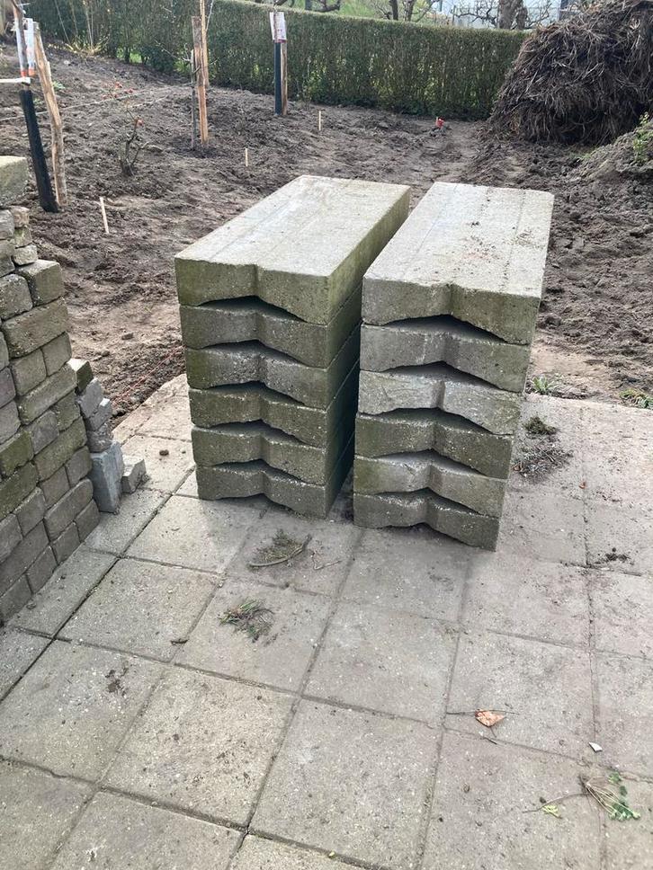 Betonnen molgoten 100x40x12,5 cm - 12 stuks, Tuin en Terras, Tegels en Klinkers, Gebruikt, Overige typen, Beton, Ophalen