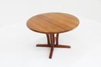Vintage Dyrlund Deense ronde tafel teak, Huis en Inrichting, Tafels | Eettafels, Ophalen of Verzenden, Vijf personen of meer, Vintage, design
