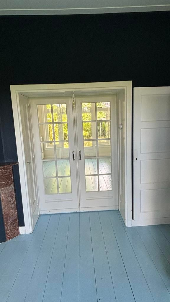 Jaren '30 ensuite deuren met origineel hang- en sluitwerk, Doe-het-zelf en Verbouw, Deuren en Horren, Ophalen, Gebruikt, Minder dan 80 cm