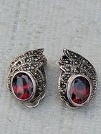 Antieke oorbellen art deco, Verzenden, Zilver, Oorbellen, Met edelsteen