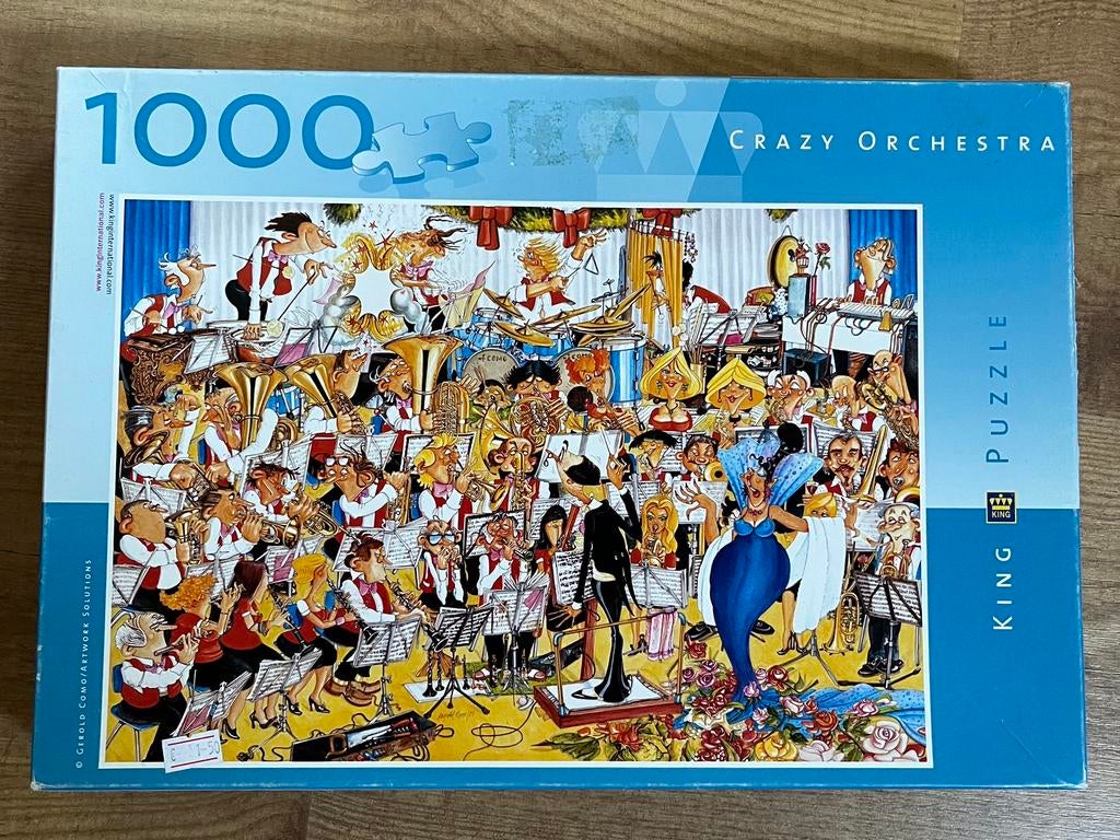 King Legpuzzel 1000 stuks crazy orchestra, Ophalen of Verzenden, Zo goed als nieuw