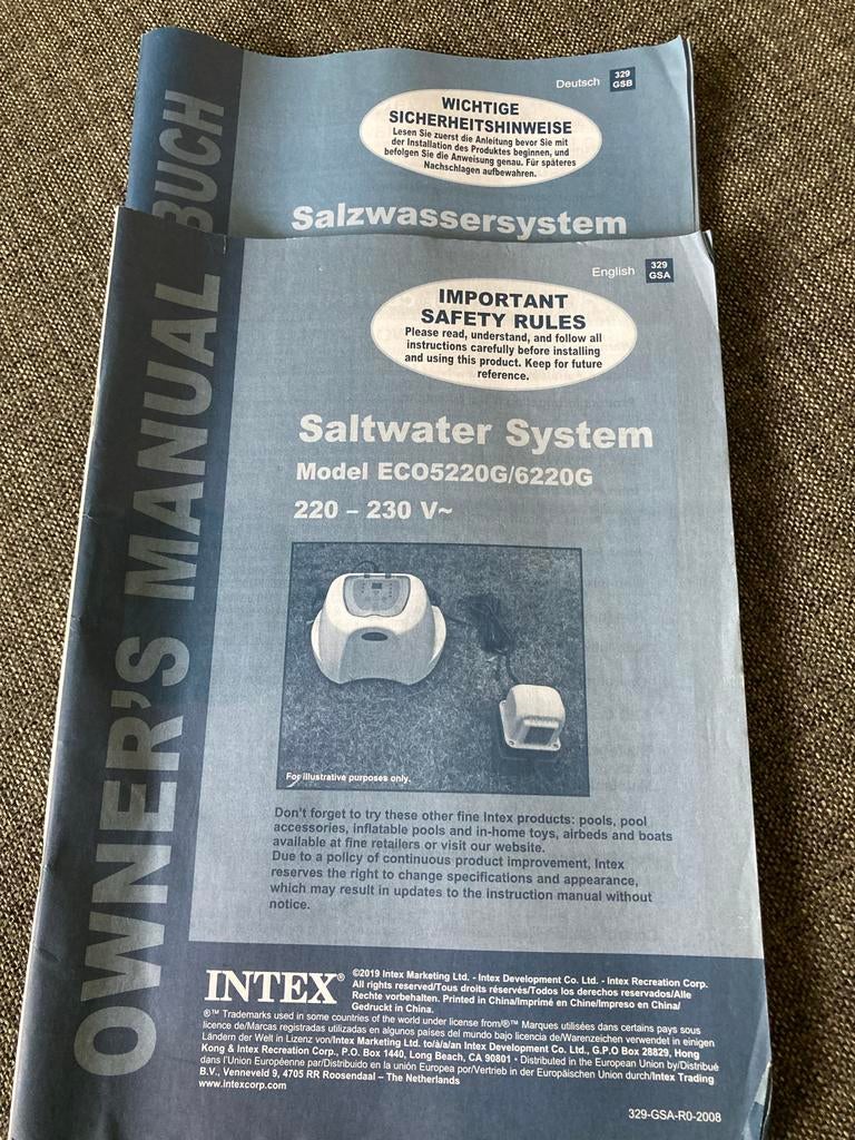 Intex Zoutwatersysteem ECO5220G/6220G voor zwembad, Ophalen, Gebruikt, Overige typen
