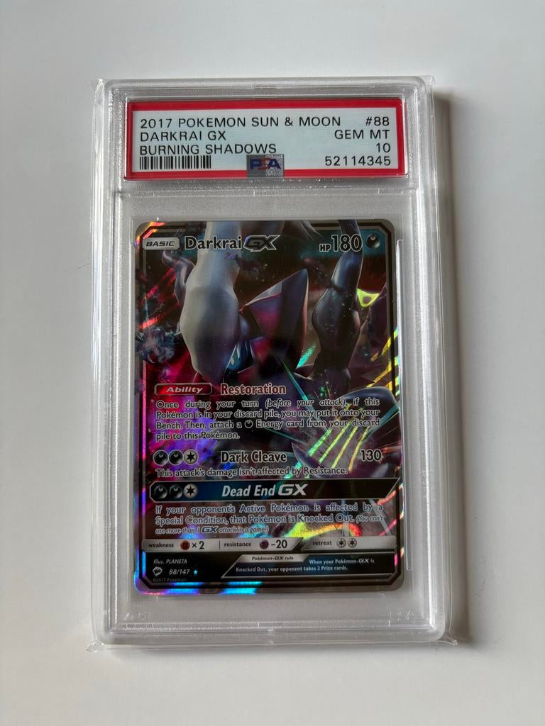 Darkrai GX #88 - PSA 10 - Pokémon, Ophalen of Verzenden, Nieuw, Losse kaart, Foil