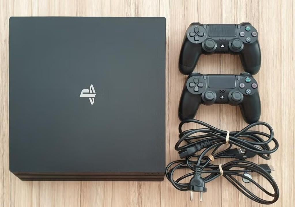Sony Playstation 4 Pro 1TB + PS + VR + 18 spellen, Met games, Met 2 controllers, Ophalen of Verzenden, Zo goed als nieuw