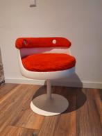 Vintage Tulip tulp Stoel met rode Stoffen Bekleding, Ophalen, Gebruikt, Vintage, Retro, Mid-century modern, Eén