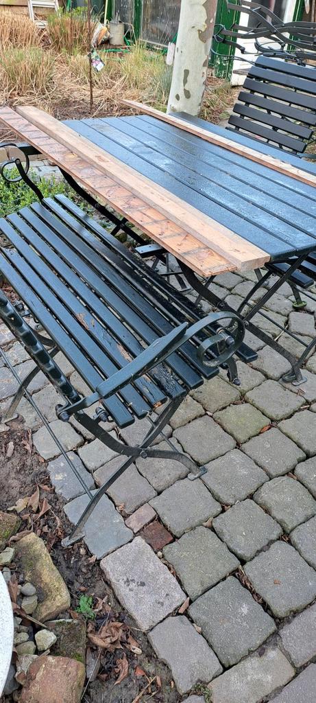 Vintage tuinset van het Engelse merk Settlers, Tuin en Terras, Tuinsets en Loungesets, Ophalen