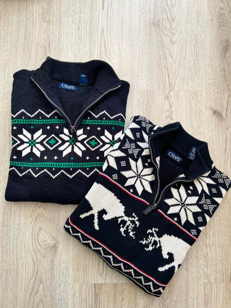 2-Piece Vintage Ralph Lauren Nordic Quarter Zip Bundle XXL, Ophalen of Verzenden, Gedragen, Overige maten, Overige kleuren