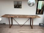 Prachtige Franse brocante werkbank sidetable vintage, Ophalen