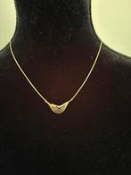 Gouden Elegante choker 14 krt visgraat model, Ophalen of Verzenden, Goud