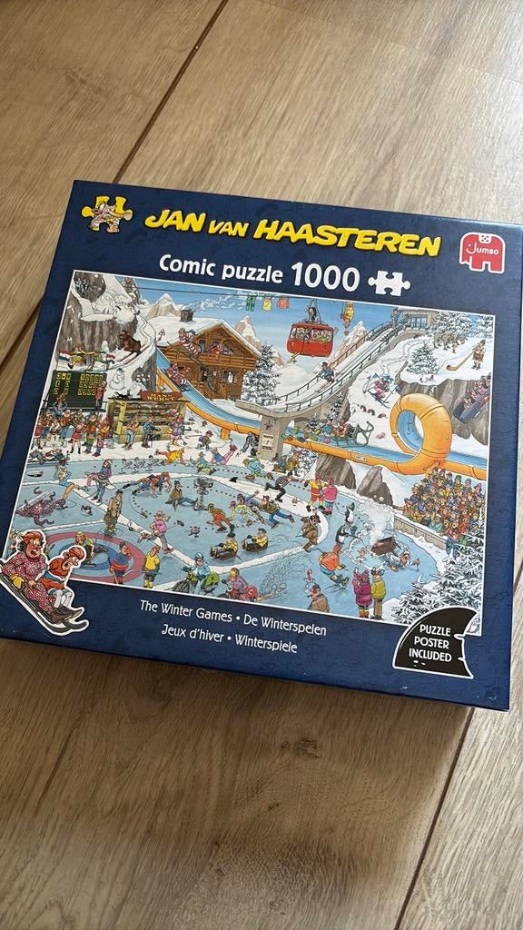 Puzzel Jan van Haasteren de winterspelen, Ophalen, 500 t/m 1500 stukjes, Zo goed als nieuw