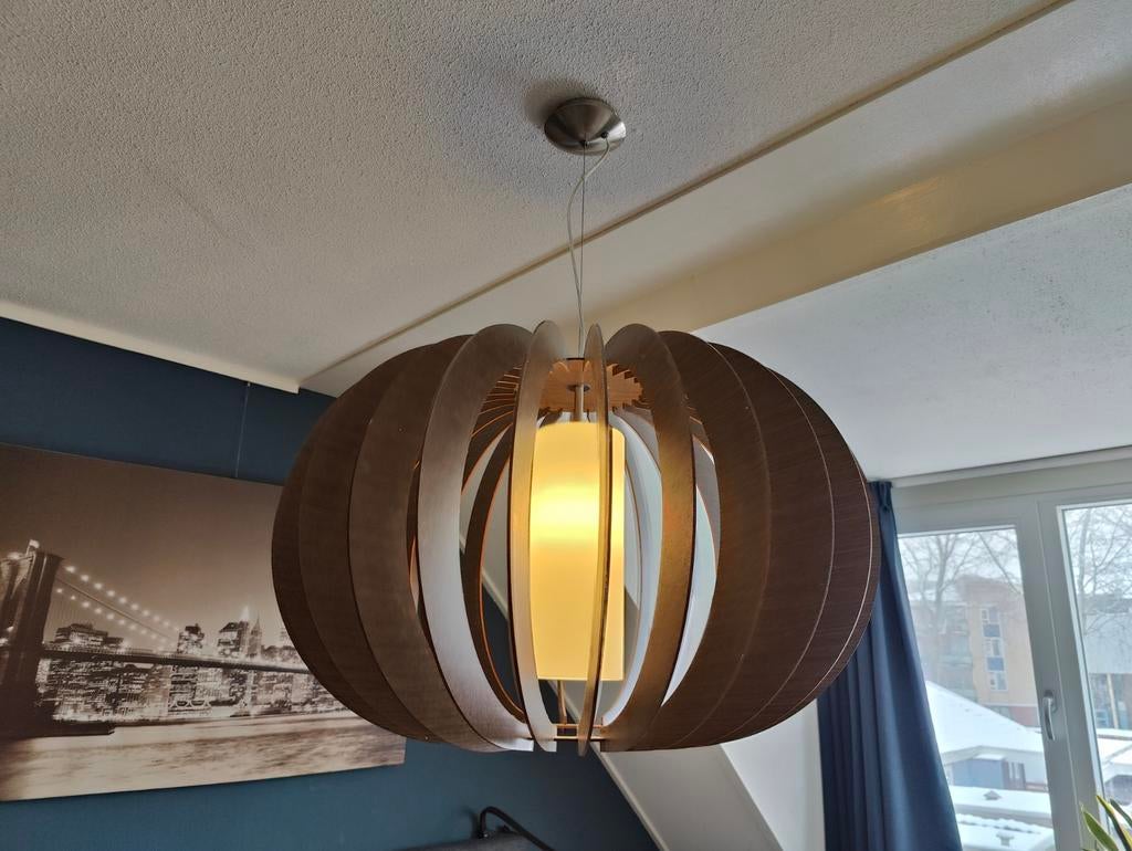Vintage hanglamp met modern design, Huis en Inrichting, Ophalen, Vintage, Zo goed als nieuw, Glas