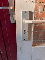 Merbau achterdeur/balkondeur 82,5x201,5 met slot, Ophalen, Gebruikt, 80 tot 100 cm, Buitendeur