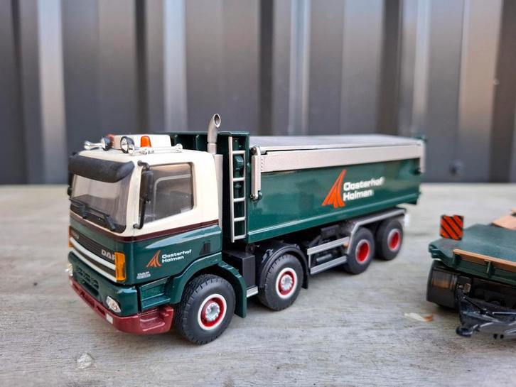 Daf cf85 met dieplader oosterhof holman 1:50 Lion Toys, Hobby en Vrije tijd, Modelauto's | 1:50, Zo goed als nieuw, Bus of Vrachtwagen