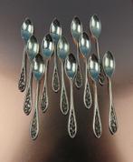 set van 12 stuks antieke mokkalepeltjes, Antiek en Kunst, Ophalen of Verzenden, Zilver