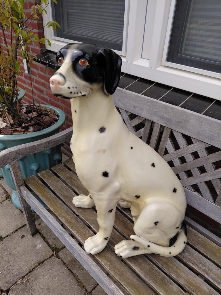 Groot honden beeld.mid century.78 hoog.intact.oud beeld., Ophalen of Verzenden