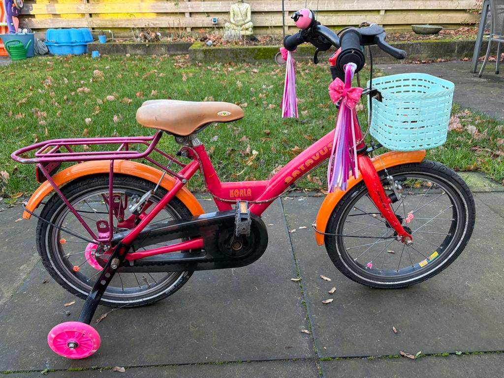 Kinderfietsje, Fietsen en Brommers, Ophalen, Gebruikt, 16 inch, Handrem