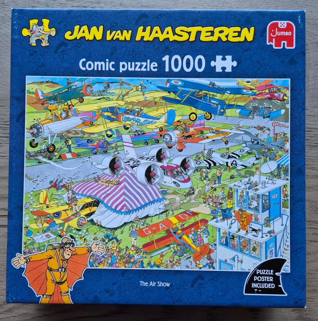 Jan van Haasteren puzzel 1000 stukjes: The Air Show, Ophalen, 500 t/m 1500 stukjes, Zo goed als nieuw