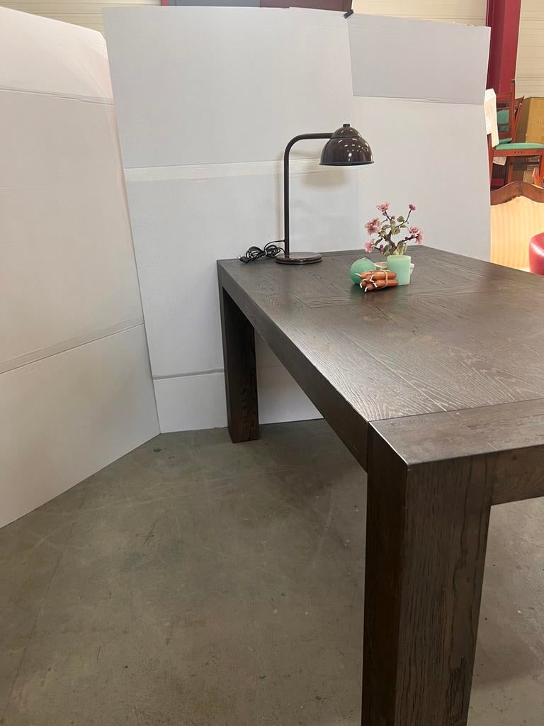 Massief eiken eettafel + salontafel set robuust, Ophalen of Verzenden, D, D, D