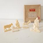 Vintage kerststal margarine beeldjes Kerst groep vintage, Ophalen of Verzenden, Huis en Inrichting