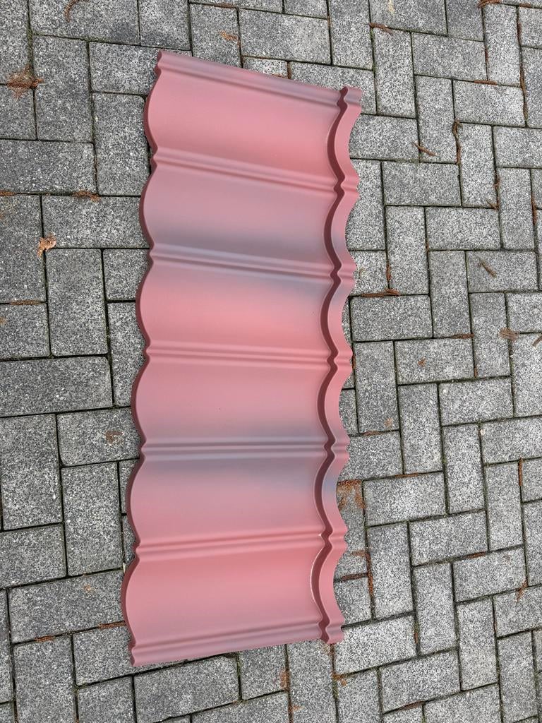 Nieuwe stalen roodbruin dakpanplaten, Doe-het-zelf en Verbouw, Dakpannen en Dakbedekking, Nieuw, 5 tot 10 m², Metaal, Rood