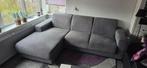 Comfortabele 3-zits hoekbank - Grijs stof GRATIS AFHALEN, Huis en Inrichting, Ophalen, Gebruikt, Stof, Modern, Comfortabel