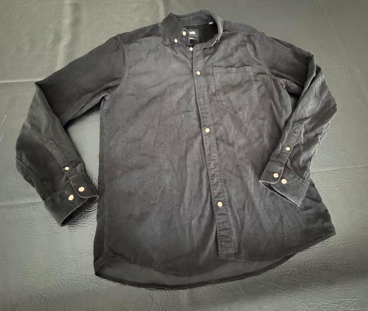 Heren overhemd blouse corduroy ribfluweel L only sons zwart, Kleding | Heren, Overhemden, Gedragen, Halswijdte 41/42 (L), Zwart