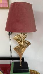 Tafellamp goud met velvet ouderoze kap H&M Home als nieuw, Huis en Inrichting, Lampen | Tafellampen, Ophalen, Zo goed als nieuw