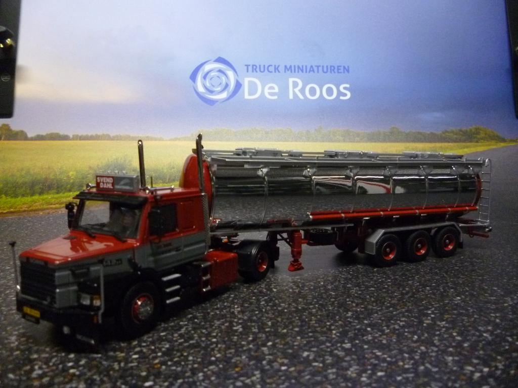 Tekno Scania 142 Svend Dahl met certificaat, Hobby en Vrije tijd, Modelauto's | 1:50, Ophalen of Verzenden, Nieuw, Bus of Vrachtwagen