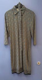 Max studio blauw geel zwart wit geprint jurkje S nr 46134, Blauw, Max studio, Ophalen of Verzenden, Zo goed als nieuw