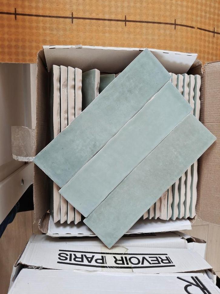 Revoir Paris wandtegels Atelier Vert d'Eau, Doe-het-zelf en Verbouw, Tegels, Nieuw, Wandtegels, Keramiek, 20 tot 40 cm, Minder dan 5 m²