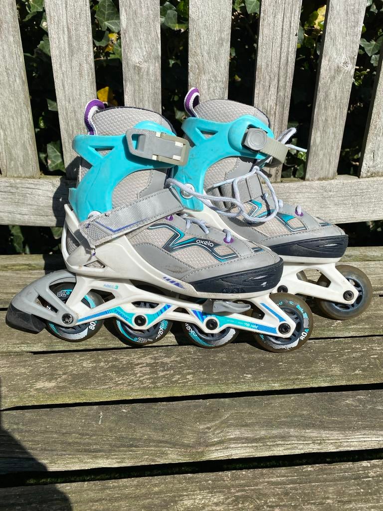 Oxelo Fit 3 Kinder Inline Skates - Verstelbaar 32-35, Kinderen, Ophalen of Verzenden, Decathlon, Inline skates 4 wielen