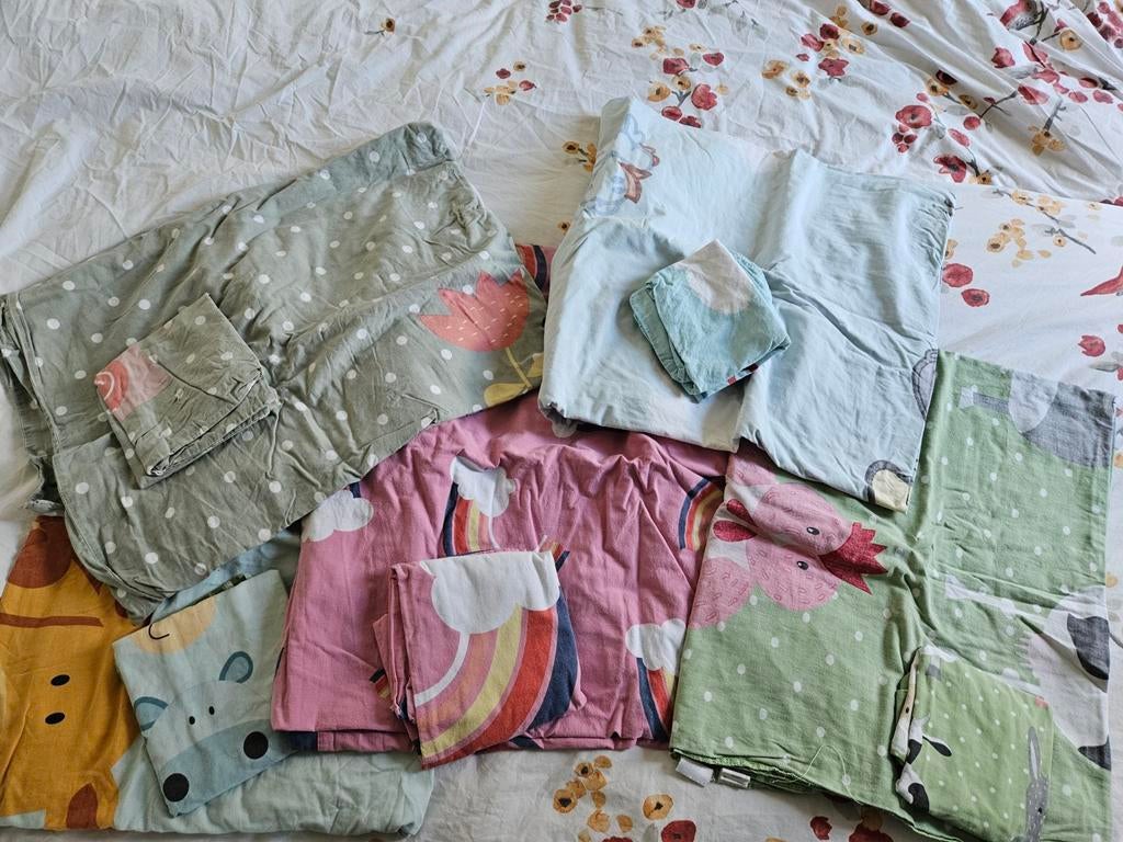 5x Eenpersoons Kinder Dekbedovertrekken - Diverse Designs, Kinderen en Baby's, Kinderkamer | Beddengoed, Ophalen, Gebruikt, Jongetje of Meisje