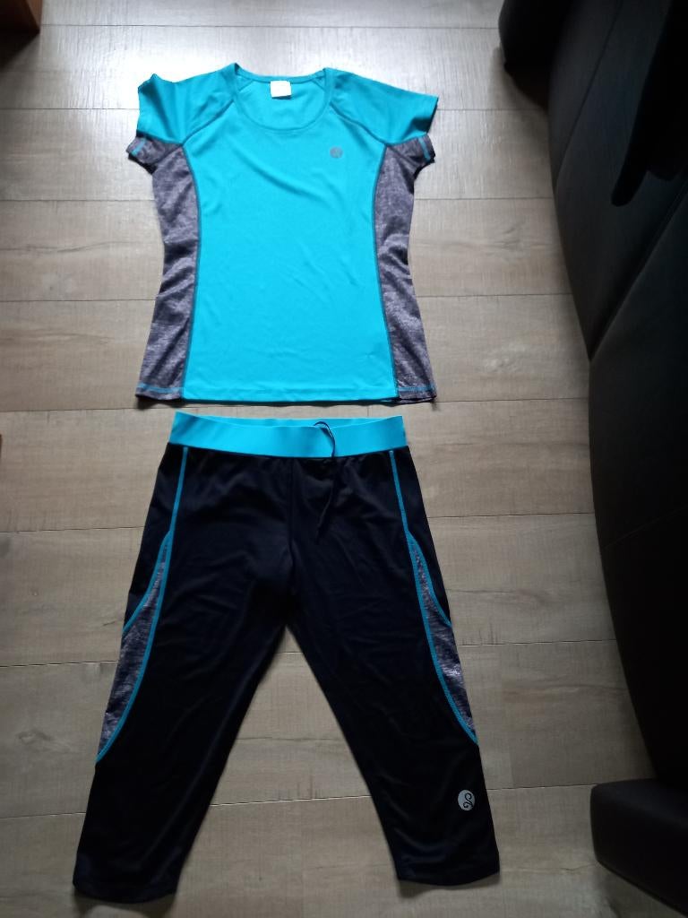 3-Delig sport set jack-broek en shirt maat M., Ophalen of Verzenden, Gedragen, Maat 38/40 (M), Blauw